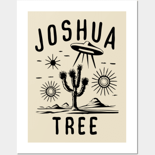 Joshua Tree Vintage UFO Desert Tee - Retro Extraterrestrial Posters and Art